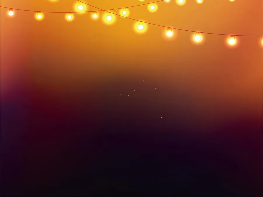 Festoon sunset photobooth backdrop